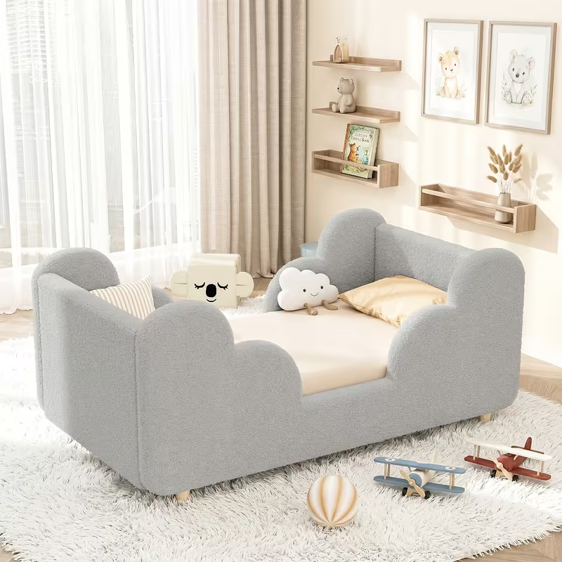 Soft Boucle Toddler Bed Frame