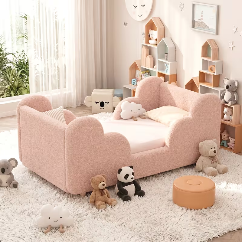 Soft Boucle Toddler Bed Frame