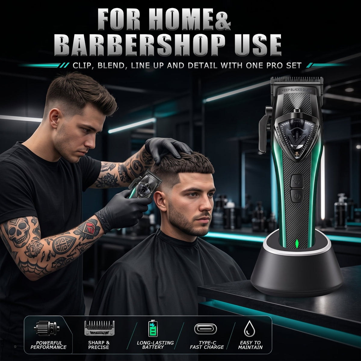 Professional Men Hair Clipper — 2-Pack Special
